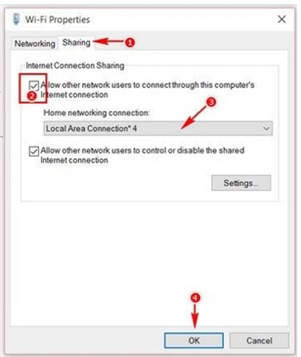 Home networking connection