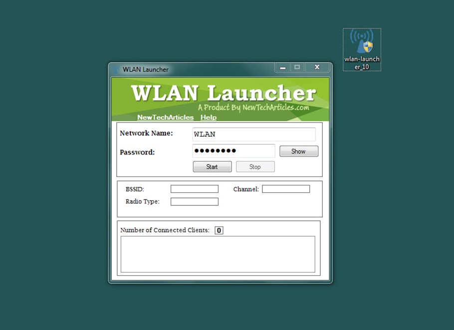 Set up wifi trên Wlan Launcher